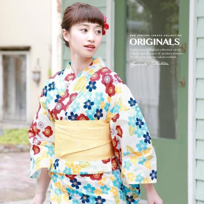 SOUBIEN 創美苑 浴衣 赤 花柄 SOUBIEN 創美苑 浴衣 赤 花柄