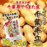 落花生 やちまた産 八街 殻付き 千葉半立 ちばはんだち 70g×2袋 正規品 ピーナッツ 全国送料無料 グルメ 