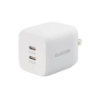エレコム USB 充電器 PD PPS 高速 iPhone17 対応 出力 45W Type-C×2 ホワイト ( 1個 ) | 爽快ドラッグ