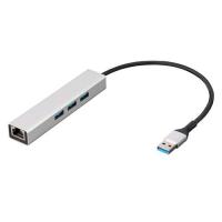 Digio2 USB3.2Gen1 Type-A アルミ3ポートハブ LANアダプタ付 UH-C3L353SL ( 1個 )/ Digio2 | 爽快ドラッグ