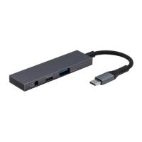 Digio2 USB3.2 Gen1+2.0 Type-C 2ポート交換ハブ 3.5mm4極付 STIX UH-C3433GY ( 1個 ) | 爽快ドラッグ