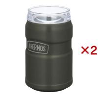 サーモス アウトドア 保冷缶ホルダー 350ml缶用 カーキ ROD-0021 KKI ( 2セット )/ サーモス(THERMOS) | 爽快ドラッグ