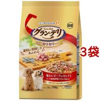 グラン・デリ カリカリ仕立て 成犬用 味わいビーフ入り セレクト ( 700g*3袋セット )/ グラン・デリ | 爽快ドラッグ