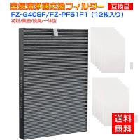 シャープ SHARP 空気清浄機フィルター 互換品 FZ-G40SF 集じん・脱臭一体型フィルター FZ-PF51F1（12枚入り）KC-G40-W KI-HS40-W KI-JS40-W 交換用 | NEWCREATION商店