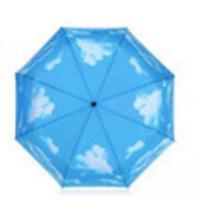 スカイ ブルー 日傘 折りたたみ傘 青空 遮熱 遮光 晴雨 兼用 紫外線 カット 青空 外