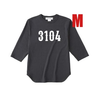 JSBナンバリング クロスT  XL 3104 3/4 Sleeves T-shirt BLACK × M/七分袖スリークオータースリーブt