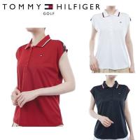 トミーヒルフィガー ゴルフ レディース トリコロール フレンチスリーブシャツ TOMMY HILFIGER GOLF THLA409 2024年春夏モデル | SPIRAL GOLF