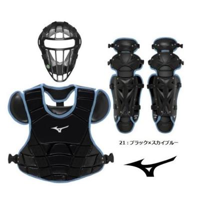 【特価】キャッチャー防具　一式　セット　オールブラック　捕手　ヘルメットL キャッチャー 防具 セット（野球 キャッチャー用ヘルメット