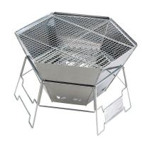 CAPTAIN STAG/M-6500　ヘキサ ステンレス ファイアグリル　 焚火台+BBQ | SportsBOX Yahoo!店