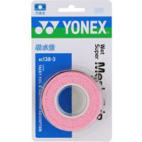 Yonex ヨネックス ウェットスーパーメッシュグリップ 3本入り AC1383 フレンチピンク | スポーツLABヤフー店