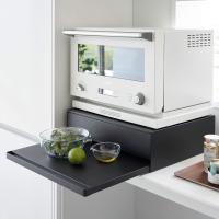 スライドテーブル 山崎実業 tower タワー 2way ツーウェイ キッチン家電下引き出し＆スライドテーブル ブラック | SPORTUS