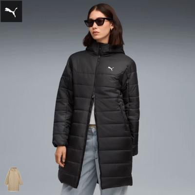 PUMA プーマ フード付き ロングベンチコート ホワイト フリーサイズ