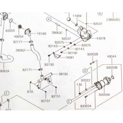 ZRX400部品取り zrx400 純正部品（カワサキ／バイク用ウォーターポンプ）｜冷却系