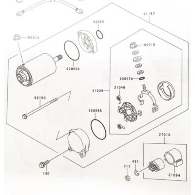 セルモーター スターター & ドライブ互換性カワサキジェットスキー 650