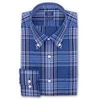 CHOYA SHIRT FACTORY カジュアル COOL CONSCIOUS | ワイシャツ ブルートーンチェック ボタンダウンシャツ 長袖 | シャツステーション
