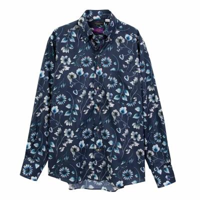 リバティプリント ハーバリウム タナローン ＜HERBARIUM＞ ネイビー 花柄 フラワー 国産 【RLD923-555】 LOUIS&CLERK（ルイスアンドクラーク） リバティプリント ハーバリウム