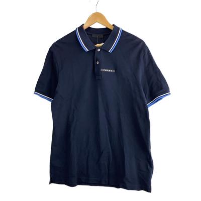 PRADA ネイビー ポロシャツ　S PRADAプラダ ポロシャツ イタリア製 サイズS ネイビー - メルカリ