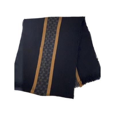 正規保証❗️返品可能❗️古物有　即日発送 GUCCI マフラー　ブラック&ゴー 中古・古着通販】GUCCI (グッチ) マフラー ブラック｜ブランド
