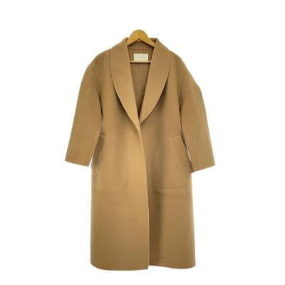 ボールジィ】ウールカシミヤコート 38 ベージュ フード ベルト付き 一