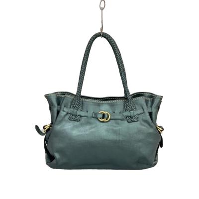 COCCINELLE コチネレ ハンドバッグ クロコ型押し レザー イタリア製  