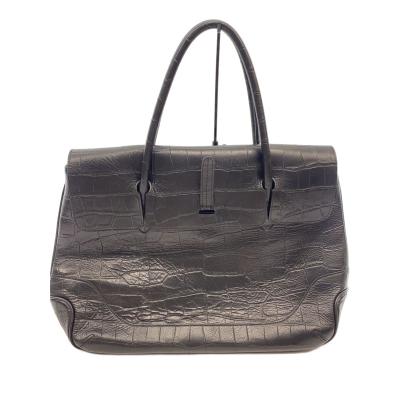 クロコ型押しトートバッグ（PELLE MORBIDA／メンズファッション