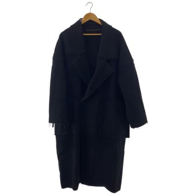 my beautiful landretダブルブレスト ブラック ロングコート My