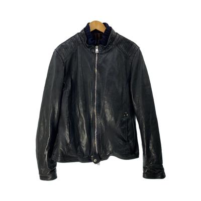 美品 Delan デラン レザー シングル ライダースジャケット 程よく艶めくオトコらしさはレザーでね / Delan（デラン