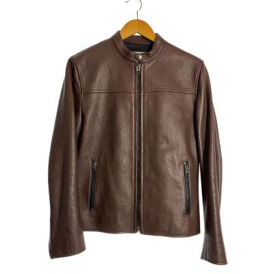 COACH シングルライダースジャケット XS 牛革 COACH コーチ 本革 シングルライダース レザージャケット ブラウン XS