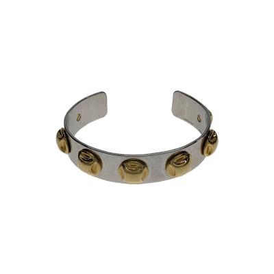 未使用級 セリーヌ スタッズ バングル シルバー / ゴールド レディース