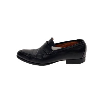 美品 Santoni カーフレザー スクエアトゥ ヴァンプローファー 7.5 美品 Santoni カーフレザー スクエアトゥ ヴァンプローファー
