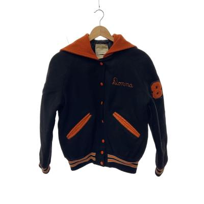 DeLONG スタジャン 38 レッド/ネイビー/キャメル　クレイジーカラー DeLONG スタジャン 38 レッド/ネイビー/キャメル クレイジーカラー