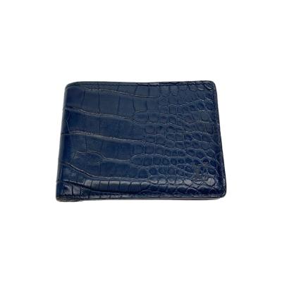 アニマル柄☆二つ折り財布☆ネイビー☆LOUISVUITTON☆ノベルティ ルイ・ヴィトン“森の動物”モノグラムレザーグッズ、ハリネズミ＆犬