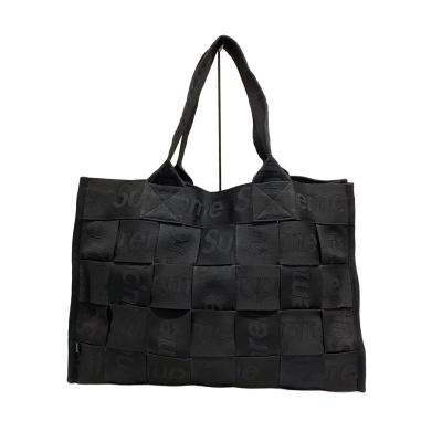 エアステSupreme トートバッグ ブラック 20AW キャンバス 中古・古着通販】Supreme (シュプリーム) キャンバストートバッグ