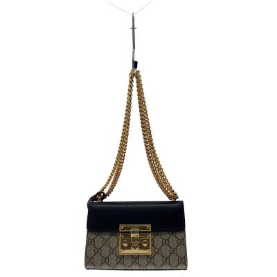 極美品GUCCI ショルダーバッグ パドロック スモール GGスプリーム レザー GUCCI 【新品同様】グッチ GGスプリーム パドロック ミニ 2WAY