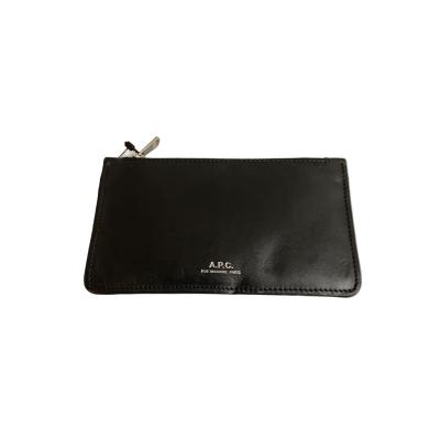 A.P.C. アーペーセー黒レザー名刺入れ(カードケース) 名刺入れ A.P.C. カードケース ブラック アーペーセー APC レザー