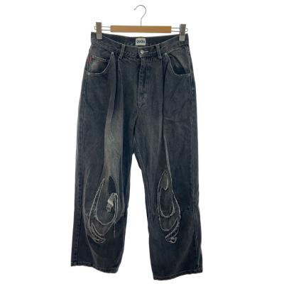 9090 ブラックデニム ストレートパンツ 9090（ナインティナインティ）の「9090ポケモンデニムパンツ（デニム