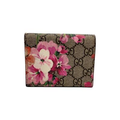 美品 グッチ ブルームス フローラ 花柄 二つ折り　ピンクベージュ系　コンパクト 楽天市場】【未使用品】【財布】GUCCI グッチ ブルームス フラワー
