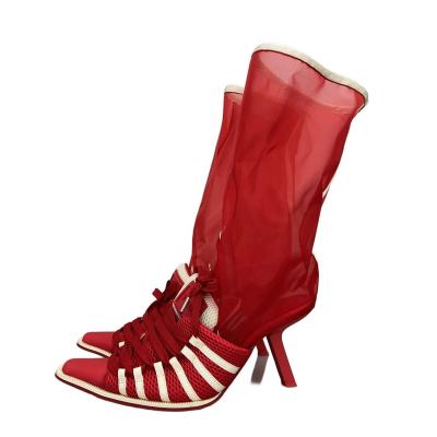 YELLOイエロ　ミュール　ヒール　赤 yello スニーカーミュール