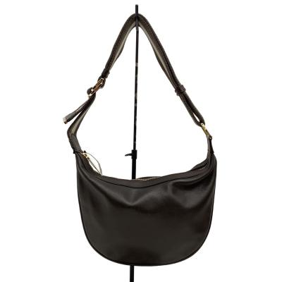 GUCCI ワンショルダーバッグ　ハーフムーン　ナイロン　レザー　ブラック GUCCI ショルダーバッグ Gロゴ ハーフムーン ナイロン×レザー ブラック