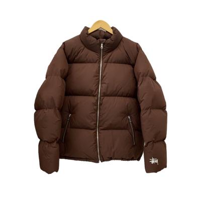Stussy ブラウン・イエロー ダウンジャケット S Stussy ブラウン・イエロー ダウンジャケット S