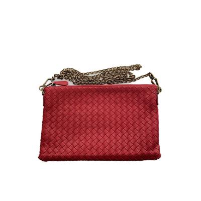 BOTTEGA VENETA チェーンウォレット レザー レッド BOTTEGA VENETA（ボッテガ・ヴェネタ） チェーンウォレット レザー