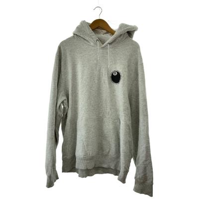 STUSSY◇24aw/8ボール/ジップパーカー/L/コットン/グレー/1975022