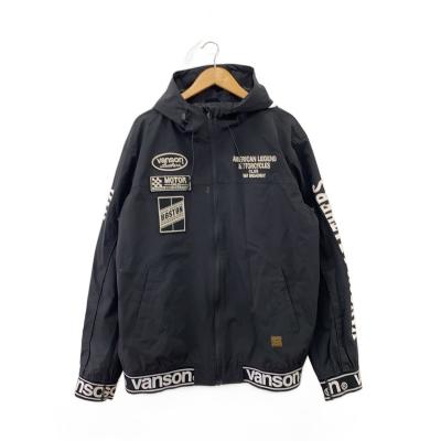 VANSON メンズマウンテンパーカー（ジップ、ボタン：ジップアップ