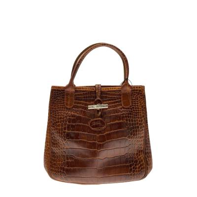 LONGCHAMP クロコダイル風トートバッグ 未使用タグ付き LONGCHAMP クロコダイル風トートバッグ ロンシャン