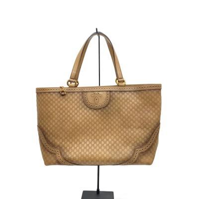 極美品　GUCCI マイクロシマ　GG柄　レザー　本革　ゴールドバックル　メンズ GUCCI（グッチ） 長財布 二つ折り シマレザー マイクログッチシマ 総柄