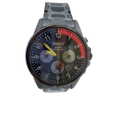SEIKOセイコー　V175ソーラークロノ　グリーン・オレンジベゼル　ベルト New Solar Speedtimer Stunners From Seiko Prospex | Strapcode
