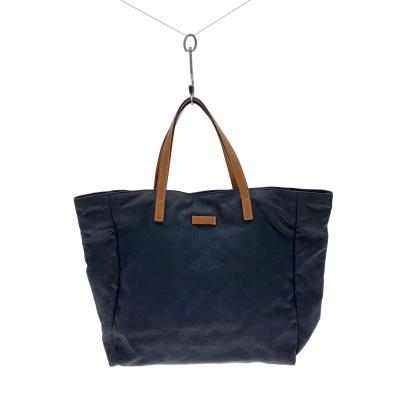 GUCCI (グッチ) GGナイロン トート ショルダー 2WAYバッグ 紺 GUCCI レディーストートバッグ（バッグ、小物素材：ナイロン、ビニール