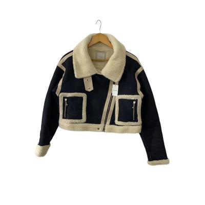 juemi Seam Tape Short Mouton Jacket juemi seam tape short mouton