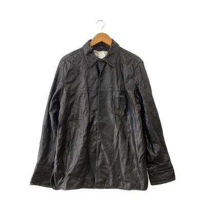 D&G DOLCE&GABBANA ブラックレザージャケット 46サイズ ブラックのメンズ レザージャケット フード＆ロゴプレート