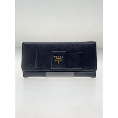 プラダ 長財布 リボン ブラック サフィアーノ PRADA 財布 黒 PRADA プラダ 長財布 リボン サフィアーノレザー NERO(ブラック